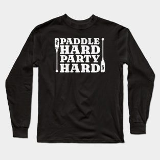 dragon boat - paddle hard party hard - grunge Long Sleeve T-Shirt